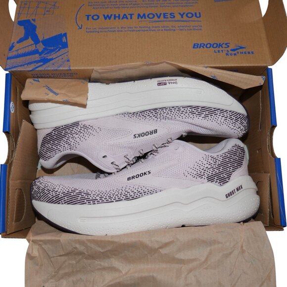 Brooks Ghost Max 2 Running Shoe Womens Size 9 Orchid Ice/Plum/Coconut NEW - Picture 2 of 11